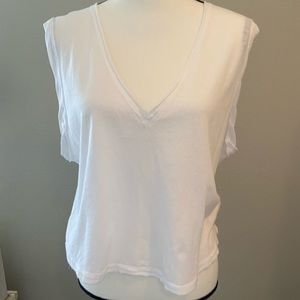Free People V neck muscle crop tank